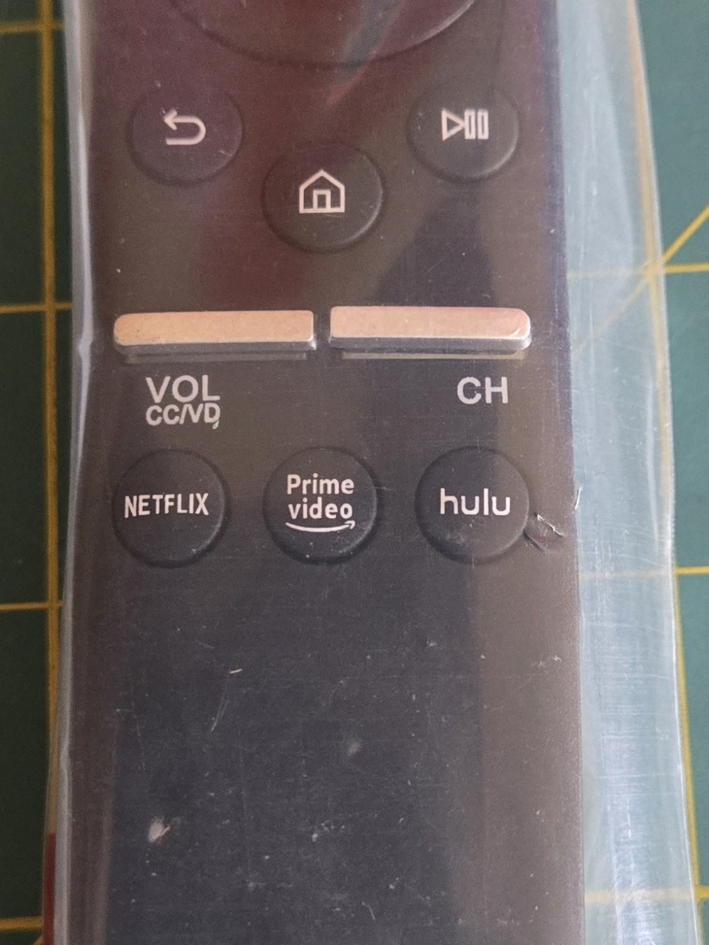 Black Streaming Remote with Netflix, Prime Video & Hulu Buttons